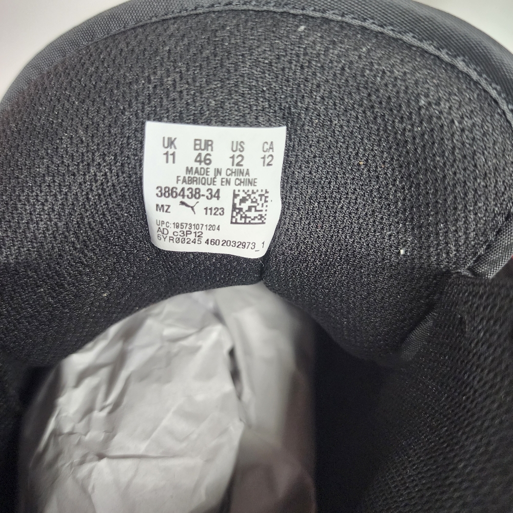 Puma Rebound Layup Like New Basketball Shoe In Box Men's 12 Wide Fit Black Red - Picture 9 of 11